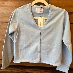 Zara girls blue cardigan Size 11-12